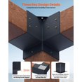 thumbnail image 3 of Pergola Kit VEVOR, paquete de 4 soportes de 3,5 x 3,5 pulgadas con tornillos, 3 of 9