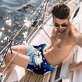 thumbnail image 2 of luoweisi Men's Beach Shorts Quick Dry Swim Trunks with Mesh Lining Galaxy Polar Bear 2XL, 2 of 5