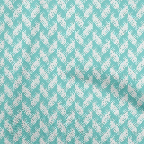 oneOone Cotton Cambric Turquoise Blue Fabric Texture Dress Material Fabric Print Fabric By The Yard 42 Inch Wide