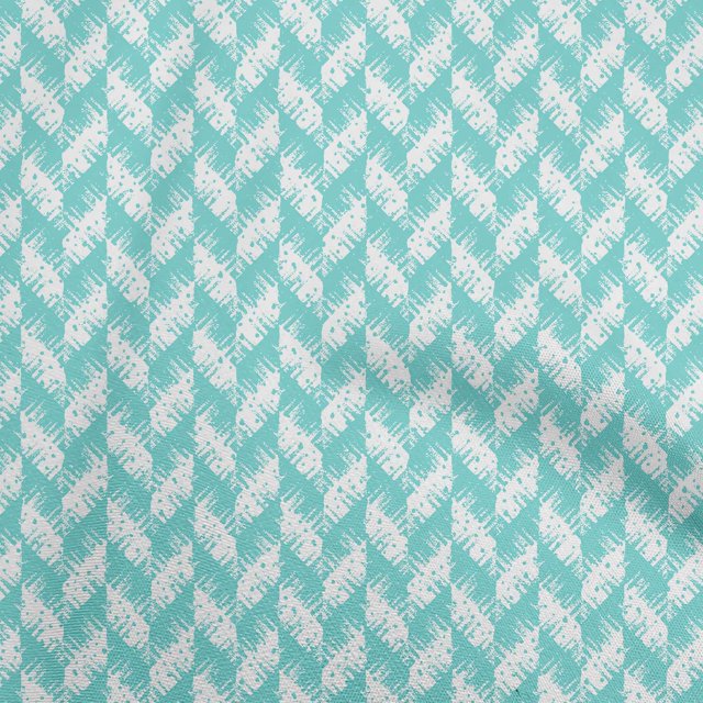 oneOone Cotton Poplin Turquoise Blue Fabric Texture Sewing Material Print Fabric By The Yard 42 Inch Wide