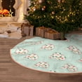 thumbnail image 6 of Daiia Flora Daisy Cactus Drawing Merry Christmas Tree Skirt , Xmas Large Lace-up Tree Skirt, Santa Snowflakes Rustic Home Decorations New Year Party Farmhouse Decor-30", 6 of 7