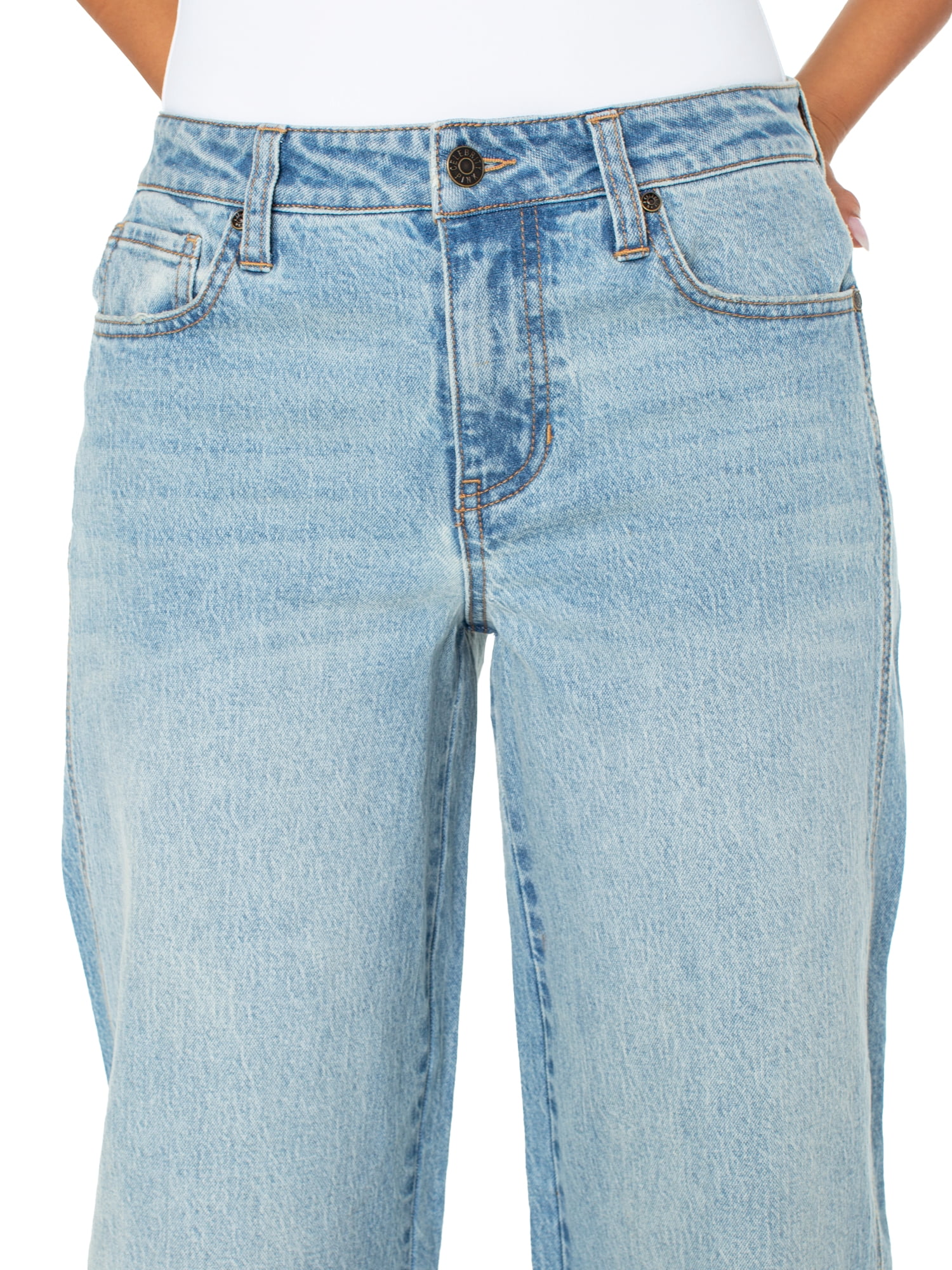 Celebrity Pink Women's and Women's Plus Baggy Wide Leg Jeans, Available in Regular, Short, Long Inseams, Sizes 1-24