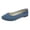 Blue, variant on Daily Walking Shoes, Office Loafers, Womens Shoes Slip On, Women's Low Wedge Ballet Shoe Round Toe Suede Slip On Flats Soft-Soled Solid Comfy Sandals Ballerina Shoes for Summer, White 5