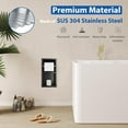 thumbnail image 2 of Recessed Toilet Paper Holder, 304 Stainless Steel Bathroom Toilet Paper Holder with Storage, in Wall Tissue Toilet Roll Holder, Matte Black, 2 of 16