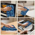 thumbnail image 6 of 2 Pcs Funny Kitchen Towels,Blue Christmas Snowflake Pattern Microfiber Dish Towels,Kitchen Tea Towels,Kitchen Towel Set (18" X 26"), 6 of 7