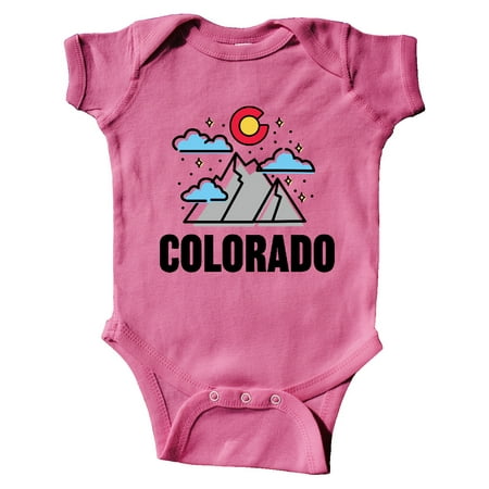 

Inktastic Colorado Mountains and Clouds Gift Baby Boy or Baby Girl Bodysuit