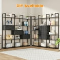 thumbnail image 3 of ModFurne Triple Wide 6 Tiers Industrial Book shelf with 3 Drawers and Storage Shelves, 73.6" Tall Bookcase with 16 Open Display Shelves, Large Etagere Bookshelf for Home & Office, Black, 3 of 9