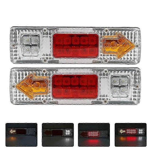 luces traseras LED impermeables de 12 V para remolque de camión, barco, caravana, furgoneta, dirección, freno, marcha atrás, luz antiniebla - XinHan