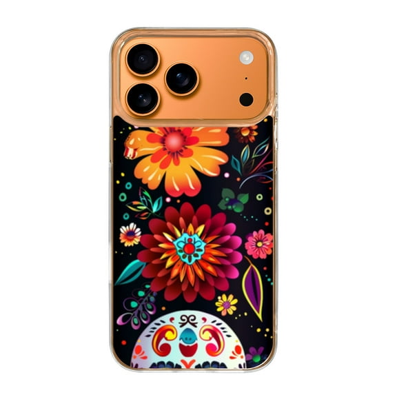 Case For Apple iPhone Air / 17 Pro / 17 Pro Max Series Case, Slim Thin Transparent Flexible Clear TPU Shockproof Phone Case For iPhone 17 Series, Day of the Dead Inspired (1)