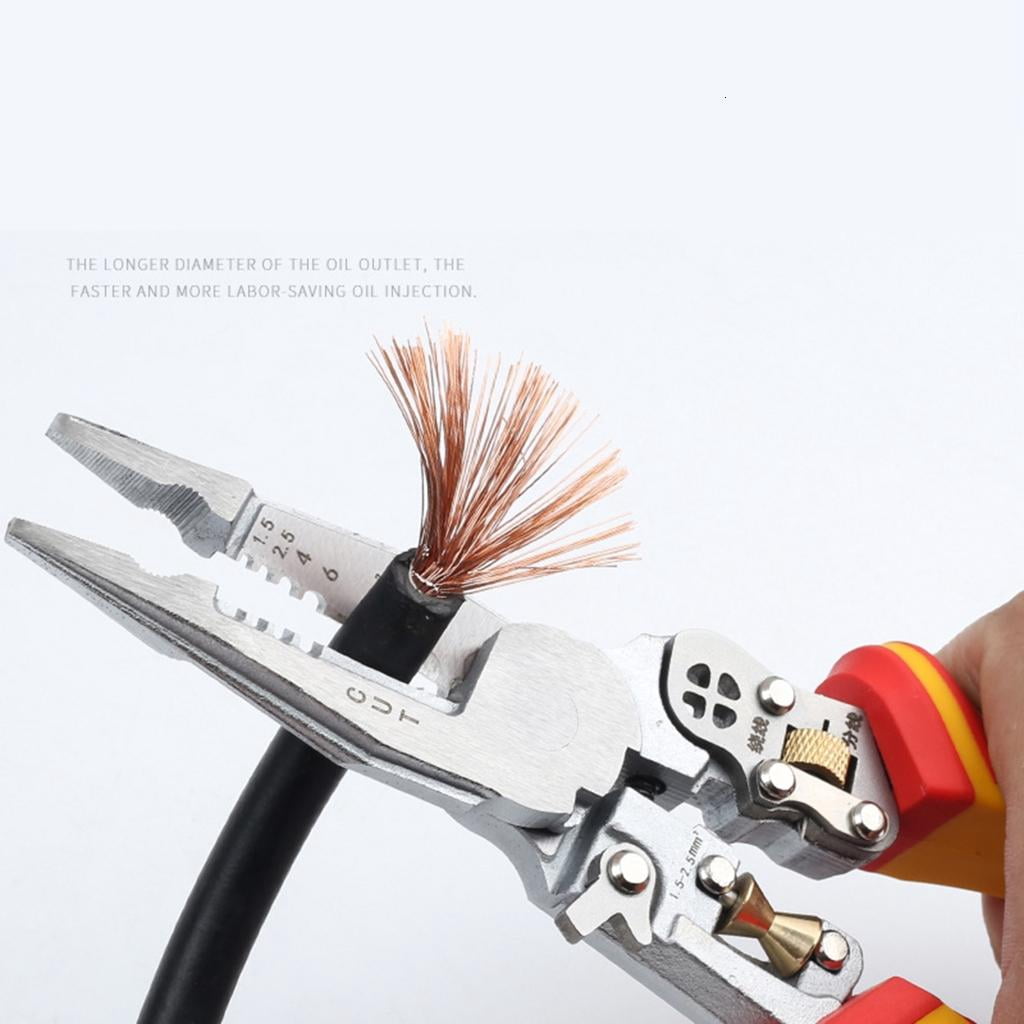 CEORPER Wire Stripper 9 in 1 Wire Stripping Pliers for Cutting and Pulling Wires with Electricity Measurement Function