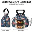 thumbnail image 5 of Pioneer Flower Floral Print Pattern Drawstring Lunch Bag Women - Drawstring Lunch Bag Insulated for Work Office - Stain-Resistant Large Lunchbags for Women with Multi-Pockets, 5 of 6