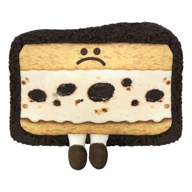 1 pieza de bolsa para bolígrafos con forma de sándwich de frutas de dibujos animados, bolsa para bolígrafos con expresión divertida de dibujos animados, 17 x 12 x 2 cm