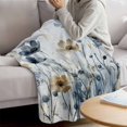 thumbnail image 3 of Watercolor Flowers Blanket Soft Cozy Warm Twin Blanket for Bed, Plush Fuzzy Flannel Fleece Blankets for Sofa, Country Botanical Floral Herbs Throw Blankets for Couch, Gifts for Men, 60"x80", 3 of 9