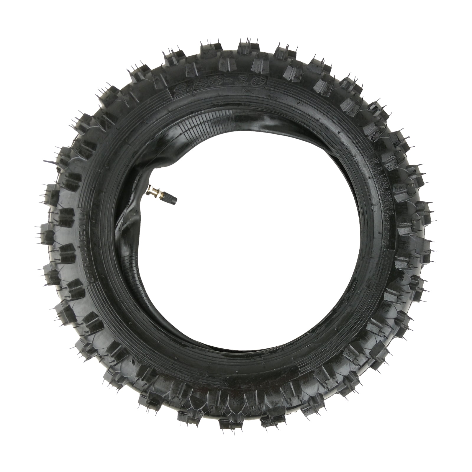 Fixrightpro 2.50-10 Off Road Tread Dirt Bike Tire & Inner Tube Front/Rear, 1x tire 1x tube