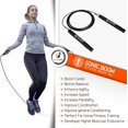 thumbnail image 3 of Sonic Boom M2 High Speed Jump Rope - Patent Pending Self-Locking, Screw-Free Design – Weighted, 360 Degree Spin, Silicone Grip with 2 Speed Rope Cables for Home Workout, & More, 3 of 6