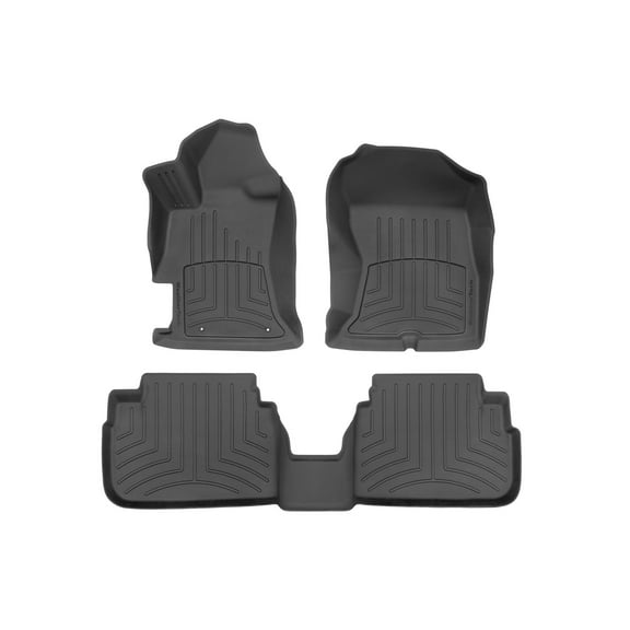 WeatherTech FloorLiner HP Custom Fit Floor Mats compatible with Subaru Crosstrek, Impreza - 1st & 2nd Row, Black