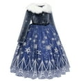 thumbnail image 2 of IBTOM CASTLE Little Big Girls Elsa and Anna Princess Clothes Snow Queen Long Sleeve Sequins Snowflake Velvet Tulle Dress Birthday Halloween Christmas Carnival Cosplay Party Pageant Prom Ball Gown, 2 of 8