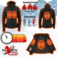 thumbnail image 3 of Nexgen Heat MPL2767SET Women's Black 'Heated' Soft Shell Jacket with Detachable Hood for Riding , Hiking w/ Battery Large, 3 of 9