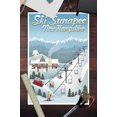 thumbnail image 3 of Sunapee, New Hampshire, Retro Ski Resort (12x18 Wall Art Poster, Room Decor), 3 of 3