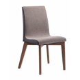 thumbnail image 1 of Chaise d'Appoint Sans Bras en Bois&44; Gris & Brun Noyer - Lot de 2, 1 of 1