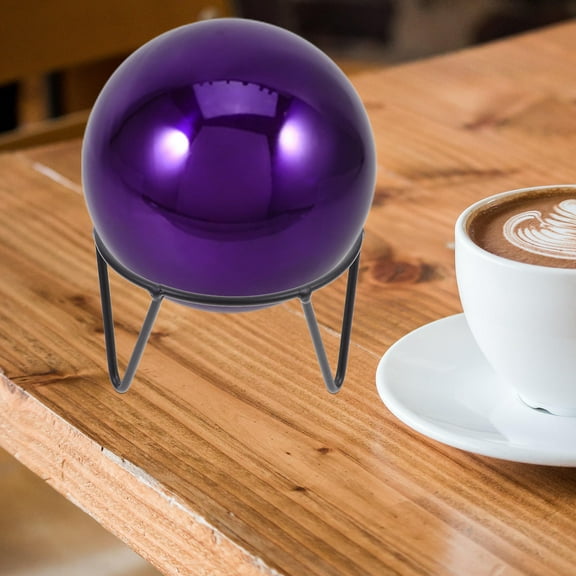 HEANUJJ Sphere Globe Stand Base Craft Iron Display Stand Black Holding Outdoor Use 1Pack