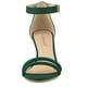 thumbnail image 2 of Sandalias De Correa De Tobillo Zapatos Tacón Bajo De Aguja Para Mujeres Verde 36, 2 of 6