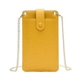thumbnail image 1 of Lightweight Crossbody Phone Bag for Women Crocodile Pattern One-Shoulder Mobile Phone Bag, Cross-Body Long Card Wallet (Yellow), 1 of 6