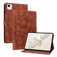 thumbnail image 2 of FJLBDE Case for Honor Pad X9 Pro/Honor Pad X9a 2025 11.5 inch, Embossed Flower PU Leather Flip Wallet Folio Stand Cover, Brown, 2 of 7