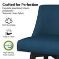 thumbnail image 6 of Counter Height Bar Stools Set of 2, 360°Swivel Upholstered Barstools with Back and Solid Wood Legs, 37" H Seat Height, 6 of 10