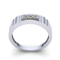 thumbnail image 3 of Genuine 0.5ct Round Cut Diamond Mens Classic Three-stone Anniversary Wedding Band Solid 14K Rose, White or Yellow Gold GH SI1, 3 of 3