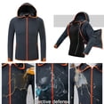 thumbnail image 3 of Chaqueta transpirable Hombres s impermeables con capucha de manga larga XL gris shamjiam Camisas de pesca impermeables, 3 of 9