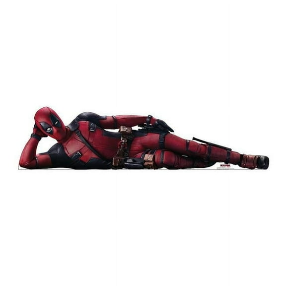 18 x 73 in. Deadpool Laying Down Life-Size Cardboard Cutout
