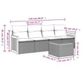 thumbnail image 2 of vidaXL 5 Piece Patio Sofa Set with Cushions Black Poly Rattan, 2 of 4