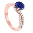 thumbnail image 2 of Aonejewelry 1.10 Carat Ttw Halo Tanzanite and Diamond Engagement Ring Crafted In 14k Solid Rose Gold, 2 of 4