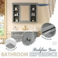 thumbnail image 4 of 36 inch Bathroom Vanity with Medicine Cabinet, Modern Bathroom Storage with 2 Soft Closing Doors and 4 Drawers, Single Sink Vanity Set, Grey, 4 of 8