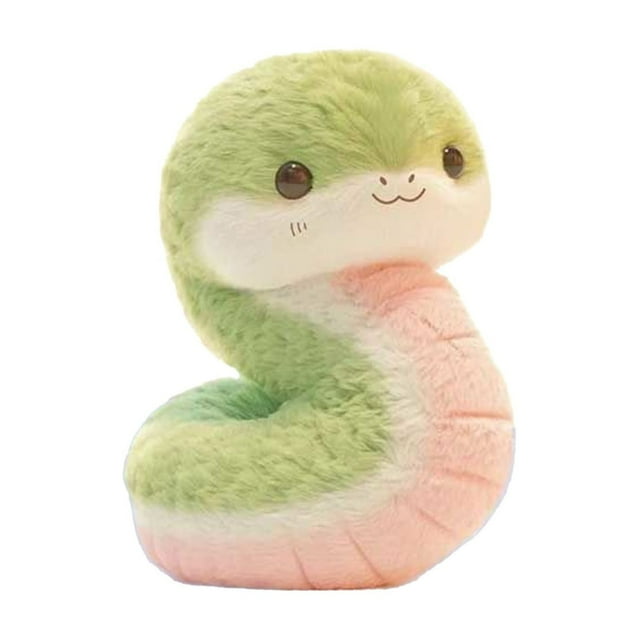Cute Fuzzy Doll Small Snake Modeling Plush Toy Year Of Snake Gift Green Color Polyester Material For Kids Decoration Ideal Fuzzy Doll For Gifting