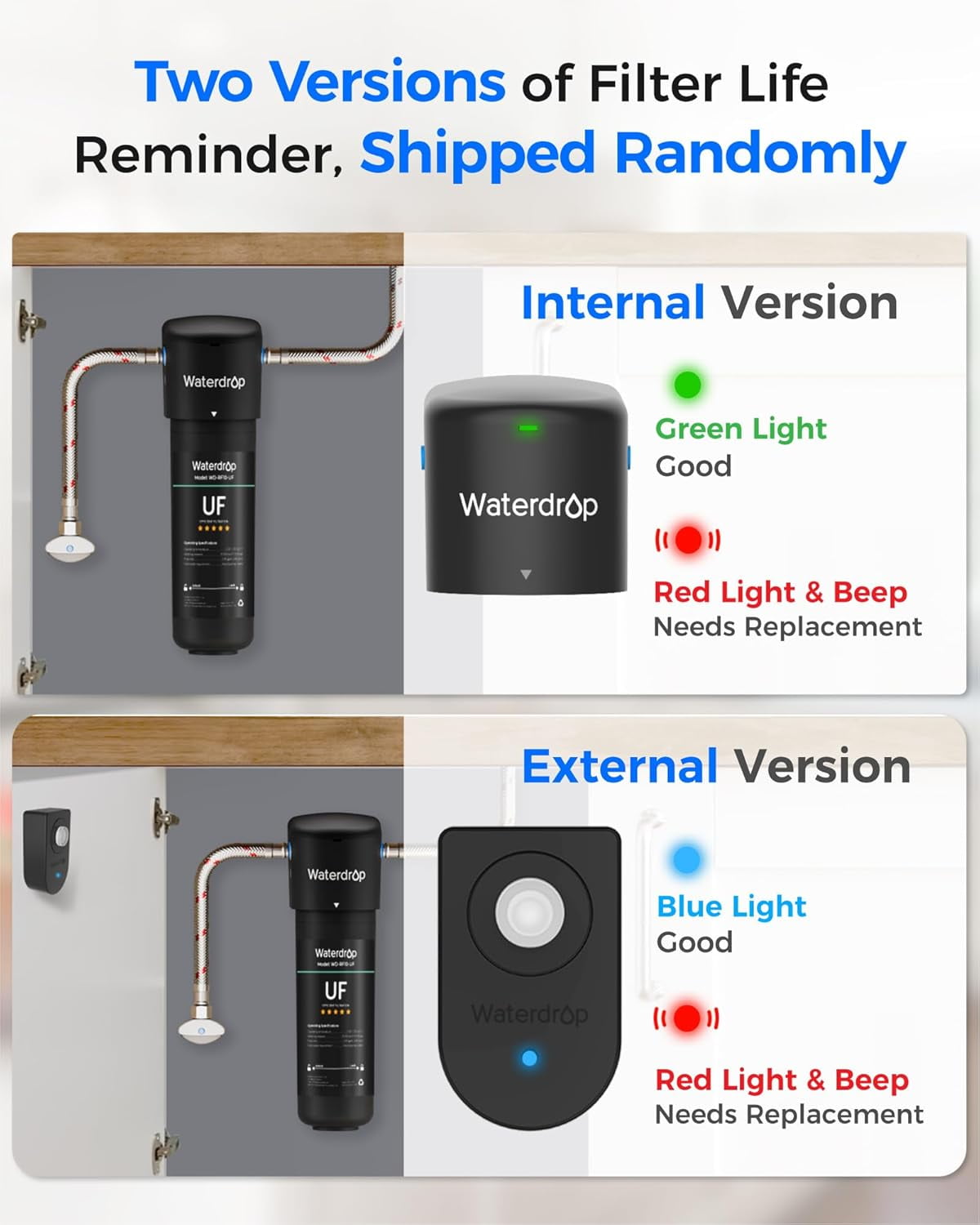Waterdrop 10UA-UF Under Sink Water Filter System AND WD-RF10-UF Water Filter