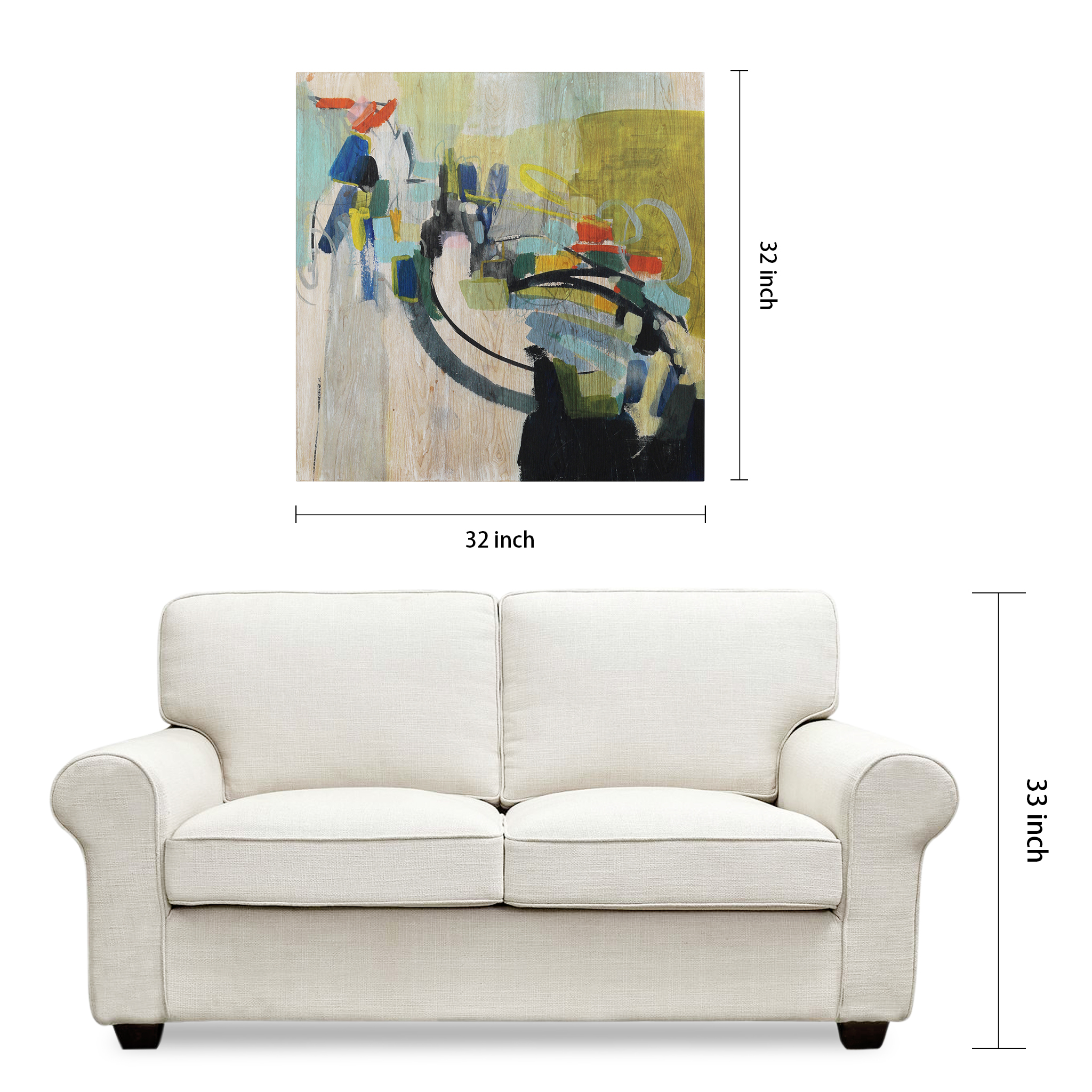 Empire Art Scarborough Fair I & II Abstract Painting, Set of 2