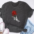 thumbnail image 6 of EcoLoom Skeleton Hand Holding A Red Rose Short Sleeve Unisex T Shirt, 6 of 6