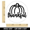 thumbnail image 2 of Thankful Pumpkin Thanksgiving Autumn Self-Inking Rubber Stamp Ink Stamper - Brown Ink - Small 3/4 Inch, 2 of 7