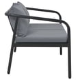 thumbnail image 2 of vidaXL 2 Seater Patio Sofa with Cushions Gray Aluminum, 2 of 7