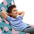 thumbnail image 1 of Blue and Pink Lounger Chair Bag, Digitally Generated Pattern of Soft Chrysanthemums, High Capacity Storage with Handle Container, Lounger Size, Deep Sky Blue Rose, by Ambesonne, 1 of 5