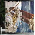 thumbnail image 4 of Ambesonne Nebula Shower Curtain, Space Station Planet, 69"Wx70"L, Multicolor, 4 of 5