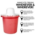 thumbnail image 6 of Nostalgia ICMP4RD 4-Quart Electric Ice Cream Maker, Red, 6 of 8