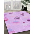 thumbnail image 3 of Ahgly Company Machine Washable Indoor Rectangle Transitional Heliotrope Purple Area Rugs, 2' x 4', 3 of 7