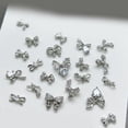 thumbnail image 5 of Milue Nail Rhinestones 3D Bow Nail Charms Silver Bowknot Nail Art Charms Nails Decor, 5 of 21