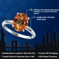 thumbnail image 2 of Gem Stone King 14K White Gold Ecstasy Mystic Topaz Engagement Ring for Women | 3.20 Cttw | Oval 10X8MM | Gemstone November Birthstone | Size 5, 2 of 6