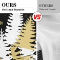 thumbnail image 4 of Christmas Snowflake Tree Kitchen Curtains Winter Window Curtains Over Sink Set of 2, Black Yellow Golden Rod Pocket Short Tier Curtains for Kitchen, Christmas Small Kitchen Decor (26x36 Inch), 4 of 6