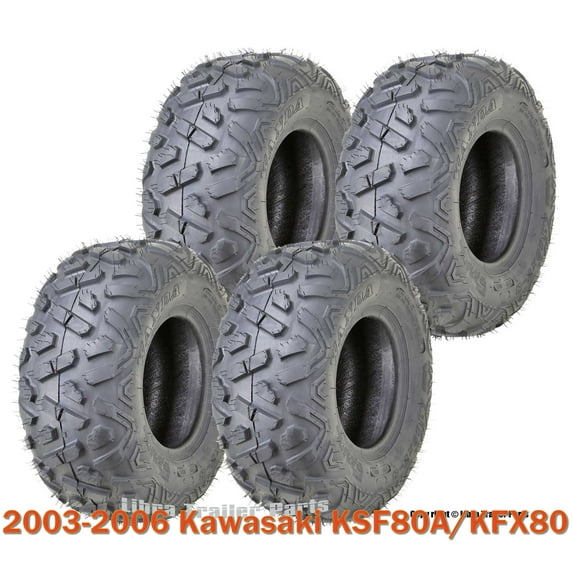 Set 4 2003-2006 Kawasaki KSF80A/KFX80 WANDA Sport ATV tires 19x7-8 19x7x8