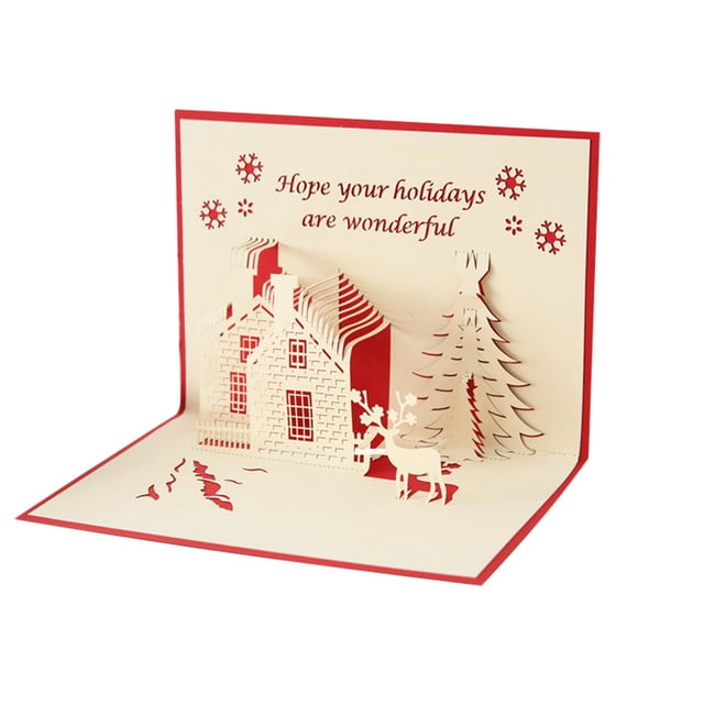Ramiter Christmas 3D Stereo Greeting Card AR Virtual Imaging Technology Creative Gifts